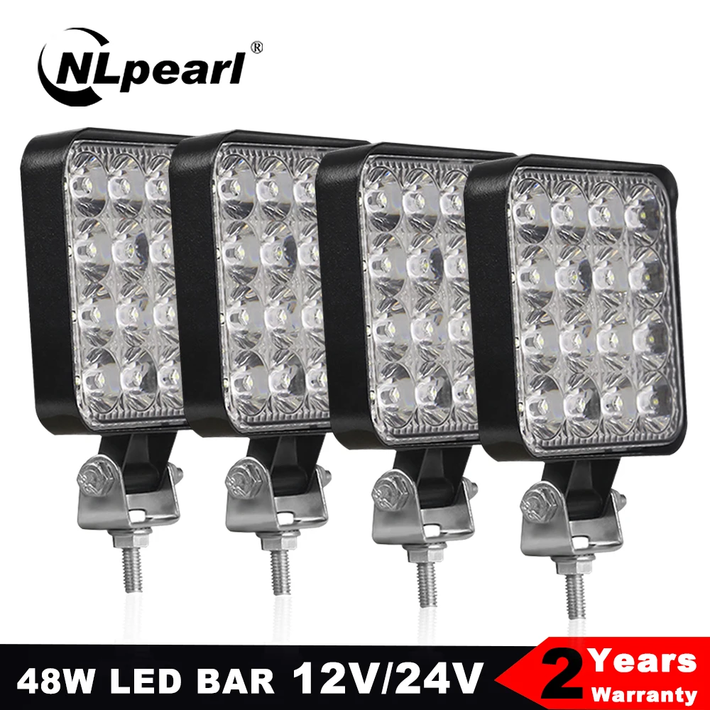 

Nlpearl 48W Mini Led Bar Offroad 16barra 12V 24V LED Light Bar For Truck Off road 4X4 4WD SUV ATV LED Work Light Bar Spotlight