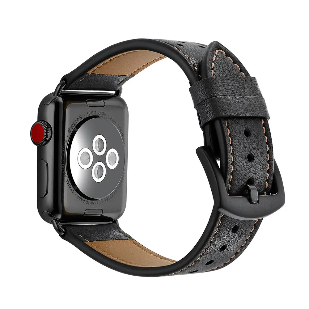KISSCASE деловой кожаный ремешок для Apple Watch 4 3 2 1 42 мм 38 Nike + 40 44 браслеты | Электроника