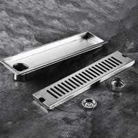 20-80cm Side Outlet Shower Drain Stainless Steel Bathroom Floor Drainage Linear Waste Drain for Kithchen