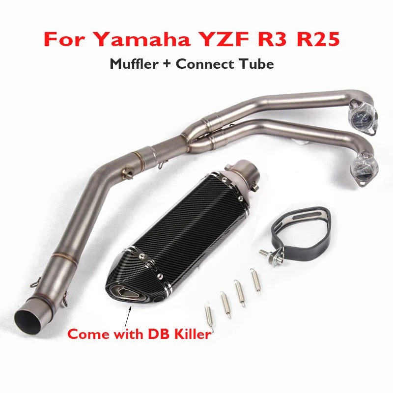 

Выхлопная система R3 R25 для мотоцикла, без шнуровки, с подключением к головке, глушитель для глушителя, для Yamaha YZF R3 R25