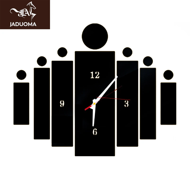 

JADUOMA Wall Clock 3D Stickers Home Decor Wall Clock Mirror Wall Stickers Acrylic Clocks Modern Design Big Clocks For Room Decor
