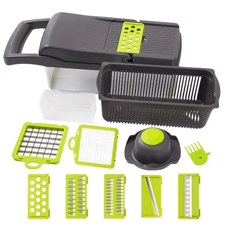 

Multifunctional Vegetable Fruit Slicer Grater Cutter Peeler Potato Carrot Grater Drain Basket Kitchen Chopper Slicer