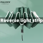 Автоматический обратный светоотражающий зонт в полоску складной Для мужчин's и Для женщин Для Мужчин's Бизнес Зонтик Подарки индивидуальный логотип зонтик