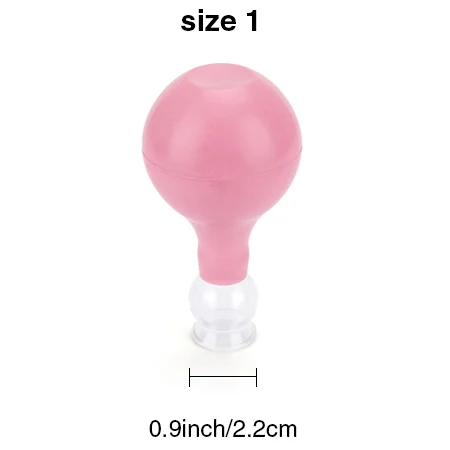 pink size 1 Розовые Резиновые Вакуумные Банки Массаж всего тела на присоске Вакуумный Массажер терапия 5 различных размеров присоска набор китайские Банки - Color: pink size 1