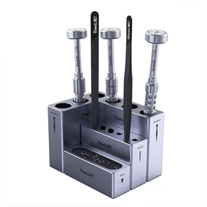 qianli icube storage box mobile phone repair tool parts tweezers screwdriver screw parts organizer aluminum alloy storage rack free global shipping