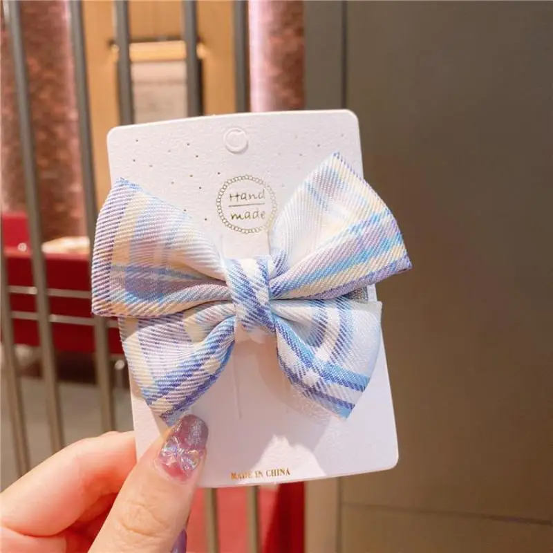 Horquillas con estampado de cuadros para ni&ntilde;a, accesorios para el cabello, horquilla con Clip para beb&eacute;, herramientas de peinado para ni&ntilde;a, pasadores para fiesta, tocado de mariposa-5