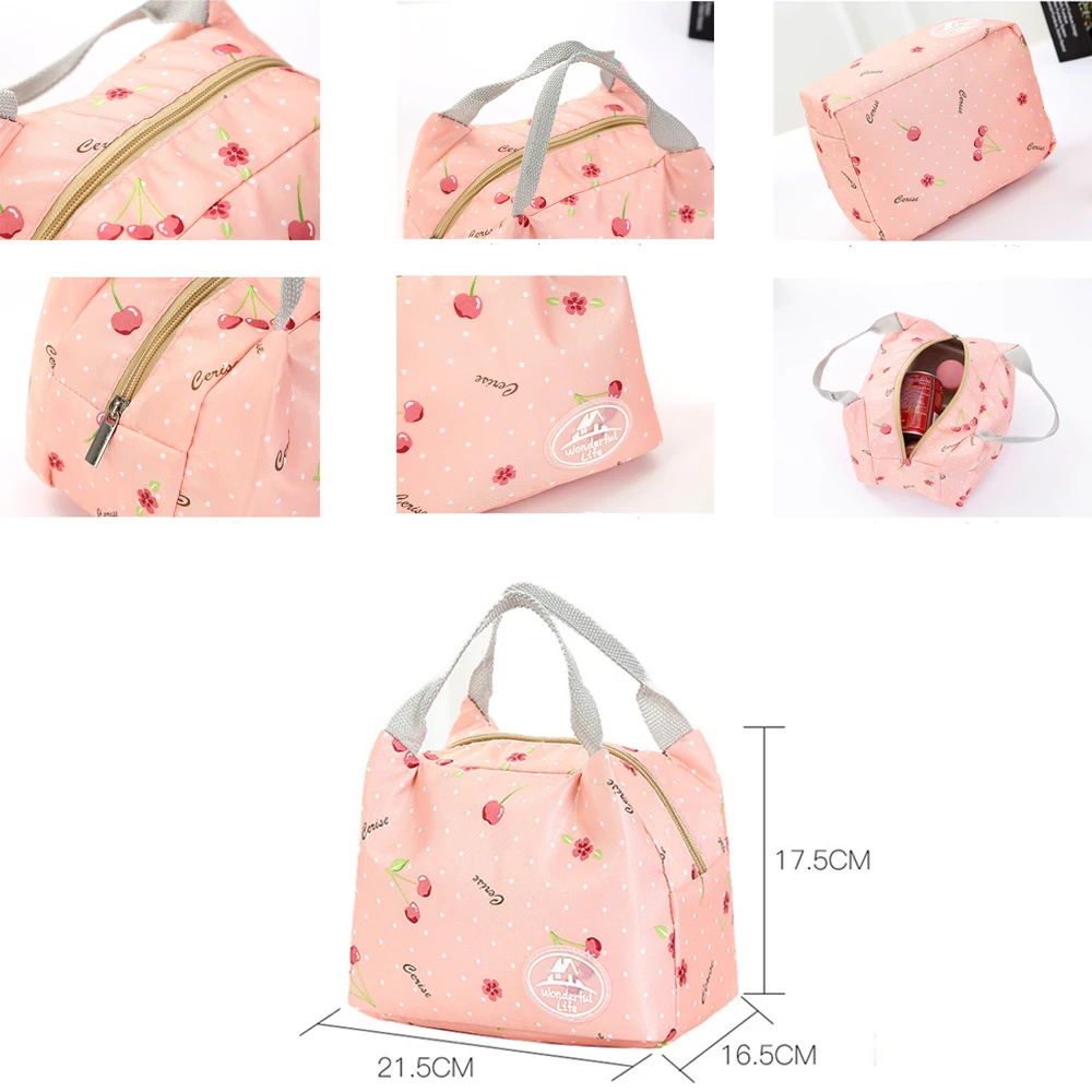 

Adult Children Cool Bag School Lunchbox Portable Travel Thermal Insulated Cooler Bag Lunch Box Picnic Carry Tote Pouch