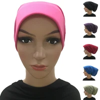 muslim women cotton underscarf bonnet inner cap head scarf hijab cover under scarf headwrap plain soft niqab caps arab hijabs