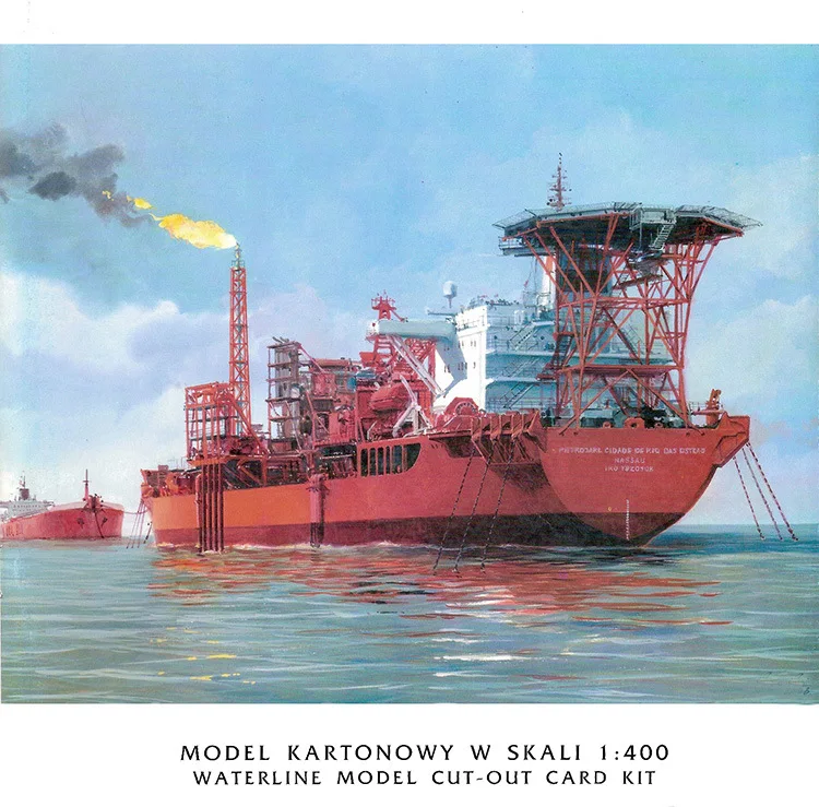 

1:400 Norwegian FPSO offshore floating production storage tank paper model ship model manual DIY paper art