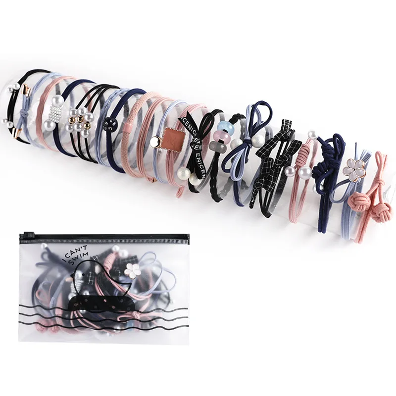 20/8 шт./комплект Модная женская резинка для волос с цветочным рисунком решетчатые