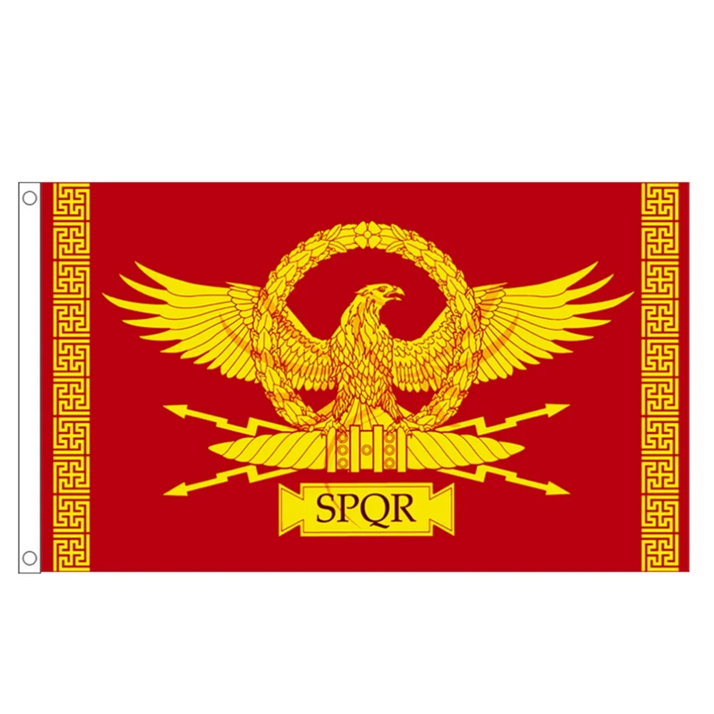 

zwjflagshow 90x150cm SPQR Roman Empire Senate and People of Rome Flag high quality polyester hanging flag indoor outdoor decor