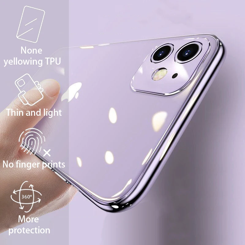Новинка 2020 гальванизированный чехол для iphone SE2 11 pro max мягкий силиконовый X XR XSMAX