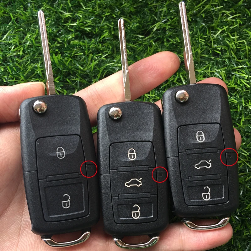 Складной чехол для ключа с 3 кнопками VW Volkswagen Golf 4 5 Polo Touran Skoda Passat B5 B6 10 шт.|Ключ от