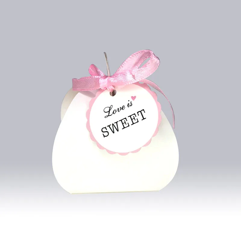 Подарочные пакеты для свадебных конфет 50 шт. коробочки и платьев жениха с лентой