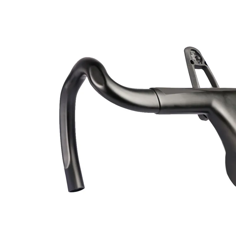 

6D Full Carbon Road Bicycle Handlebar Integrated Drop Bar 28.6mm UD Weave With Bike Computer Mount Special Spacer light mount