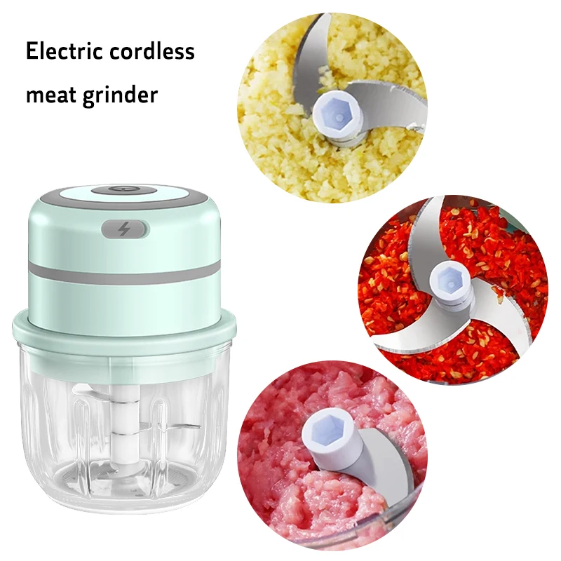 

Mini USB Wireless Electric Garlic Masher Press Home Vegetable Chili Meat Grinder Food Chopper Kitchen Tools Kit Crusher Mincer