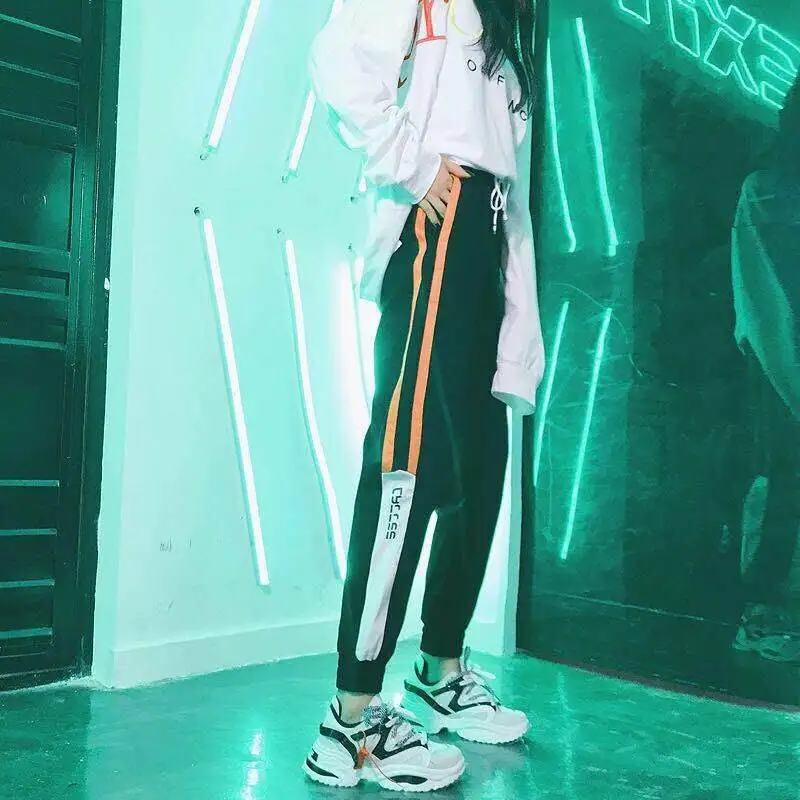 

Summer Hip Hop Women High Waist Loose Harem Pants Fashion Female Slim Pants Hip Hop Casual Trouser Cool Autumn Japan Dance Pants
