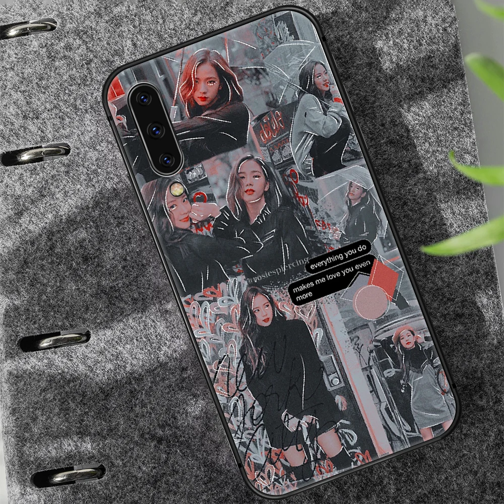 

JISOO girl Cute Phone Case Cover For Samsung Galaxy A10 A11 A20 E A21 A30 A40 A41 A50 A51 A70 A71 A81 S 4G 5G black Cover Soft