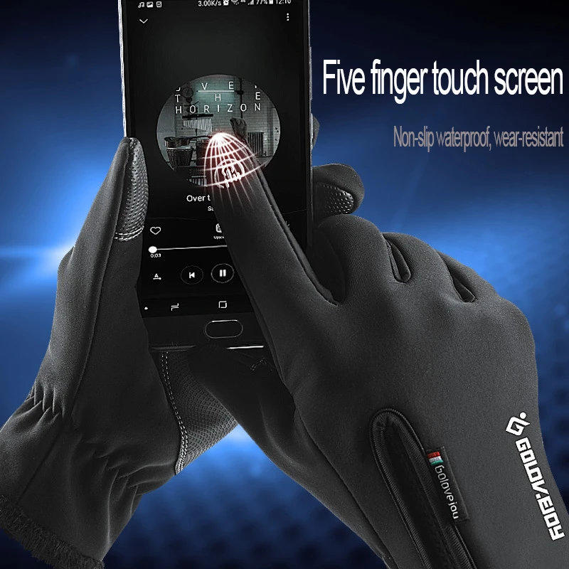 Лыжные перчатки флисовые для сноуборда снегоходы мотоциклетные зимние