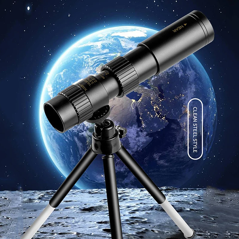 

10-300X40 Portable Monocular Telescope Hd Powerful Professional Binoculars Zoom High Quality Bak4-Prism Waterproof for Camping