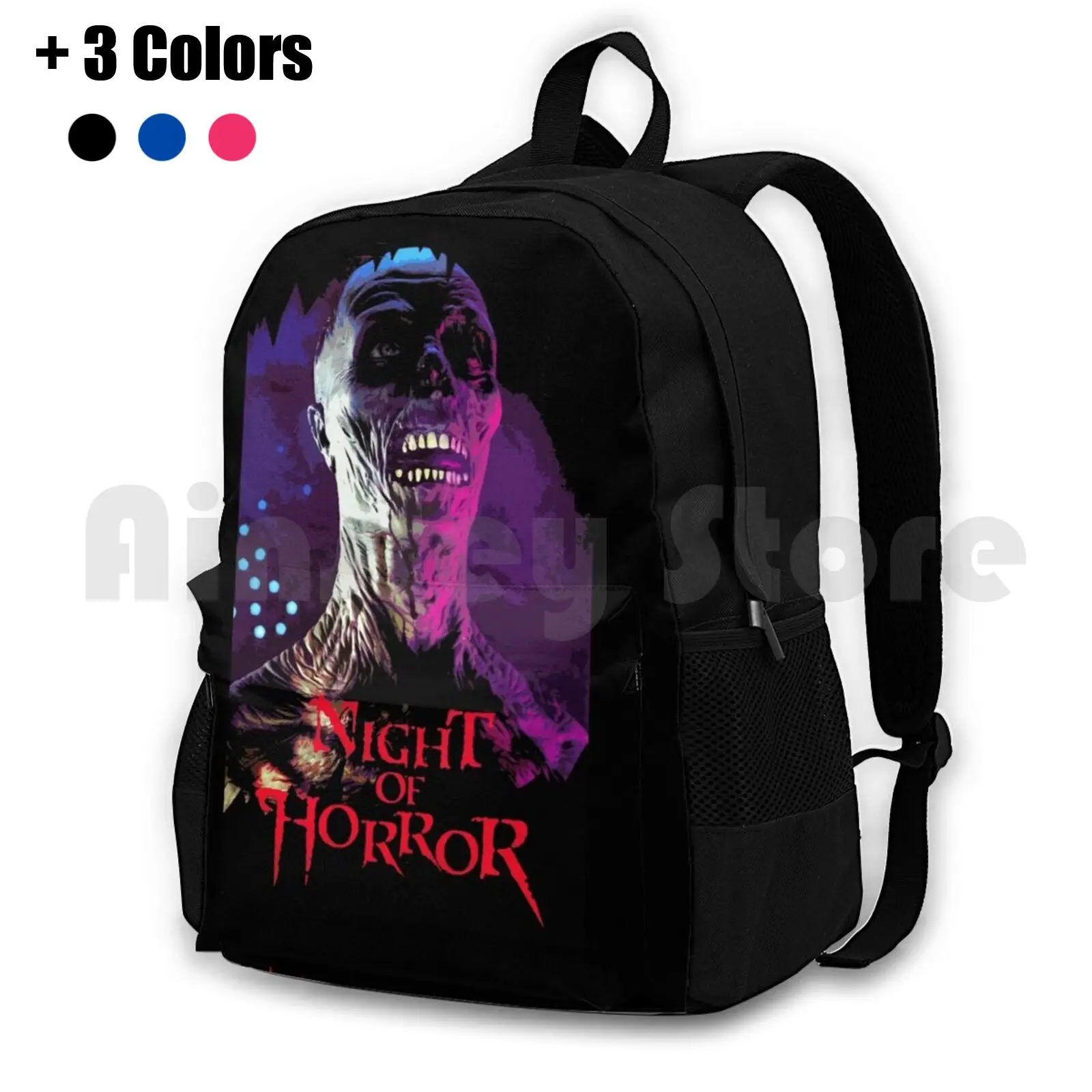 

Night Of Horror Outdoor Hiking Backpack Waterproof Camping Travel Horror Terror Horror 80S 80S Movies Cult Movie Zombie