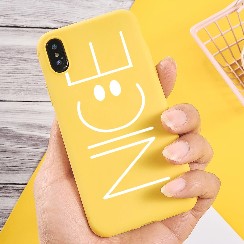 Чехол карамельного цвета для телефона iPhone X XS Max XR симпатичный чехол с надписью и