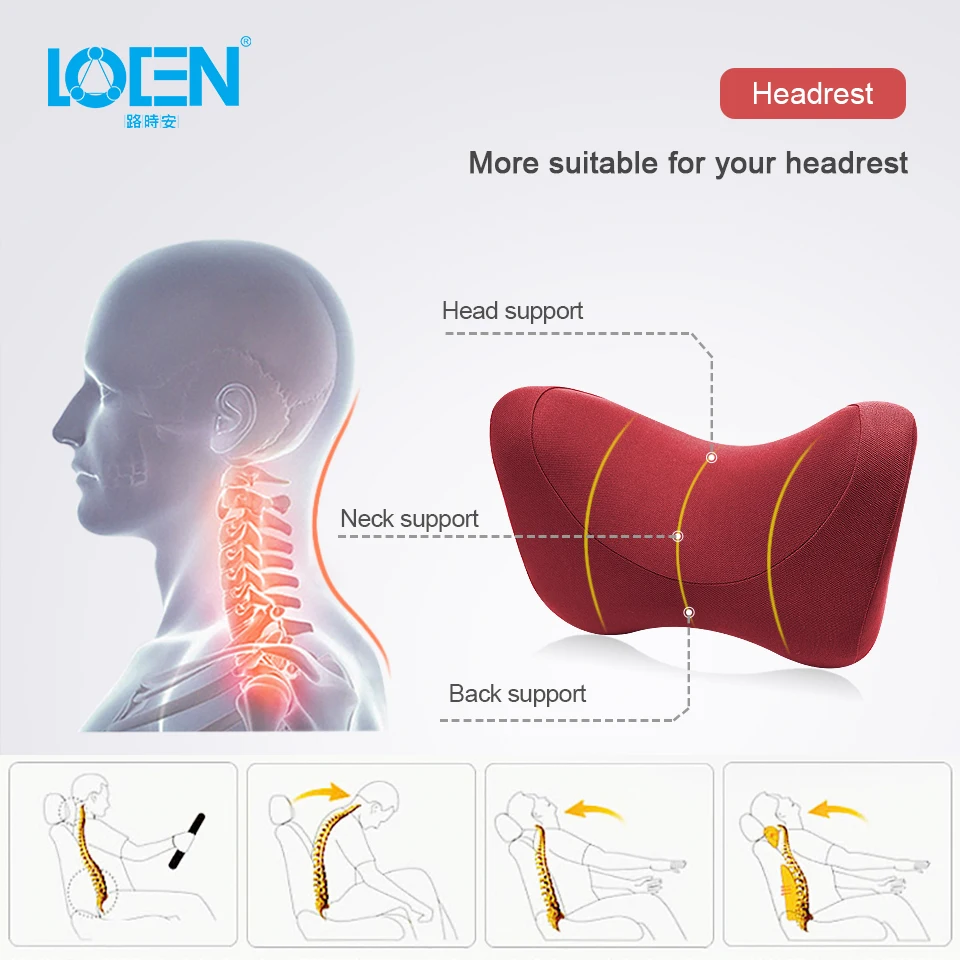 安い Loen-車,オフィス,家庭用の休息を容易にするための,泡の形をしたフォーム製の車の枕