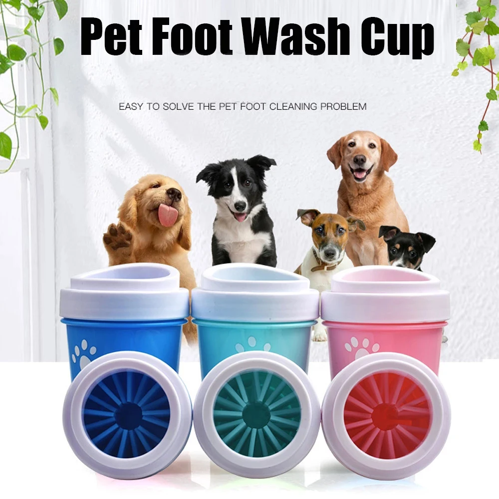 

Soft Silicone Foot Washer Pet Dog Paw Cleaner Cup Grooming Brusher Clean Cat Paws One Click Manual Quick Feet Cleaner