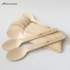 25 шт. детский Первый зуб вечеринки по случаю Дня Рождения мороженого десертные ложки с текстом для маленького мальчика и девочки душ сувениры персонализированные деревянная ложка