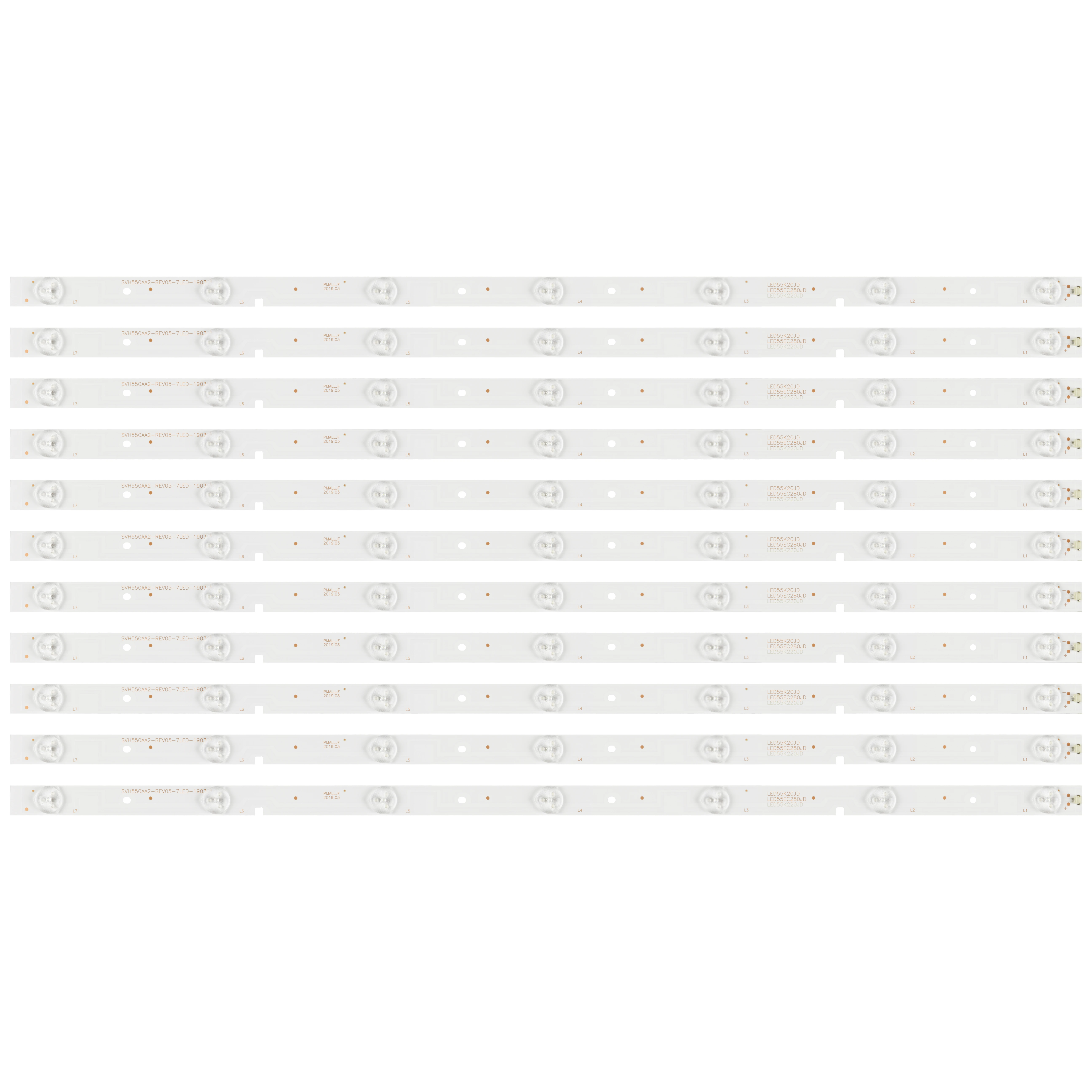 100% новый 11 шт/комплект светодиодный полоски для INSIGNIA 55 TV NS-55D550NA15 55K20DG 55K23DG HD550DF B57