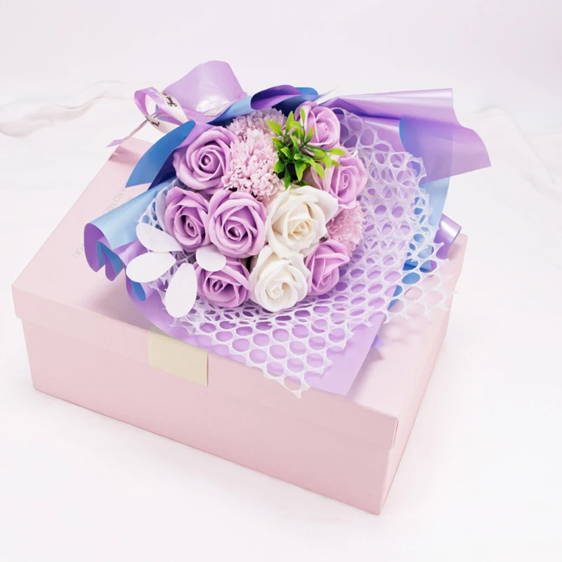 

Mothers Day Gift Soap Flower Rose Carnation Bouquet Romantic Soap Flower Bouquets for Birthday Wedding BDF99