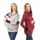 Зимняя Осенняя Толстовка для кормящих мам Свитшот Одежда для беременных свитер для беременных женщин для грудного вскармливания рубашки футболка Топ 2021