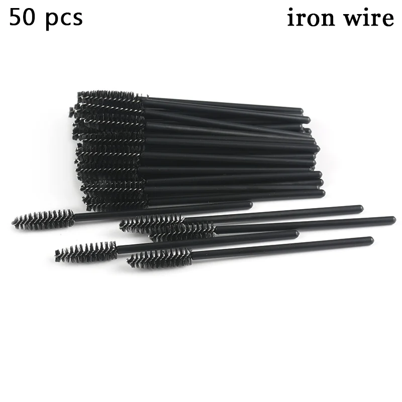 03 50pcs Disposable Eyelash Brush Makeup Brushes Mascara Wands Applicator Spoolers Eyebrow Brush For Eyelash Extension Makeup Tools - Handle Color: 03