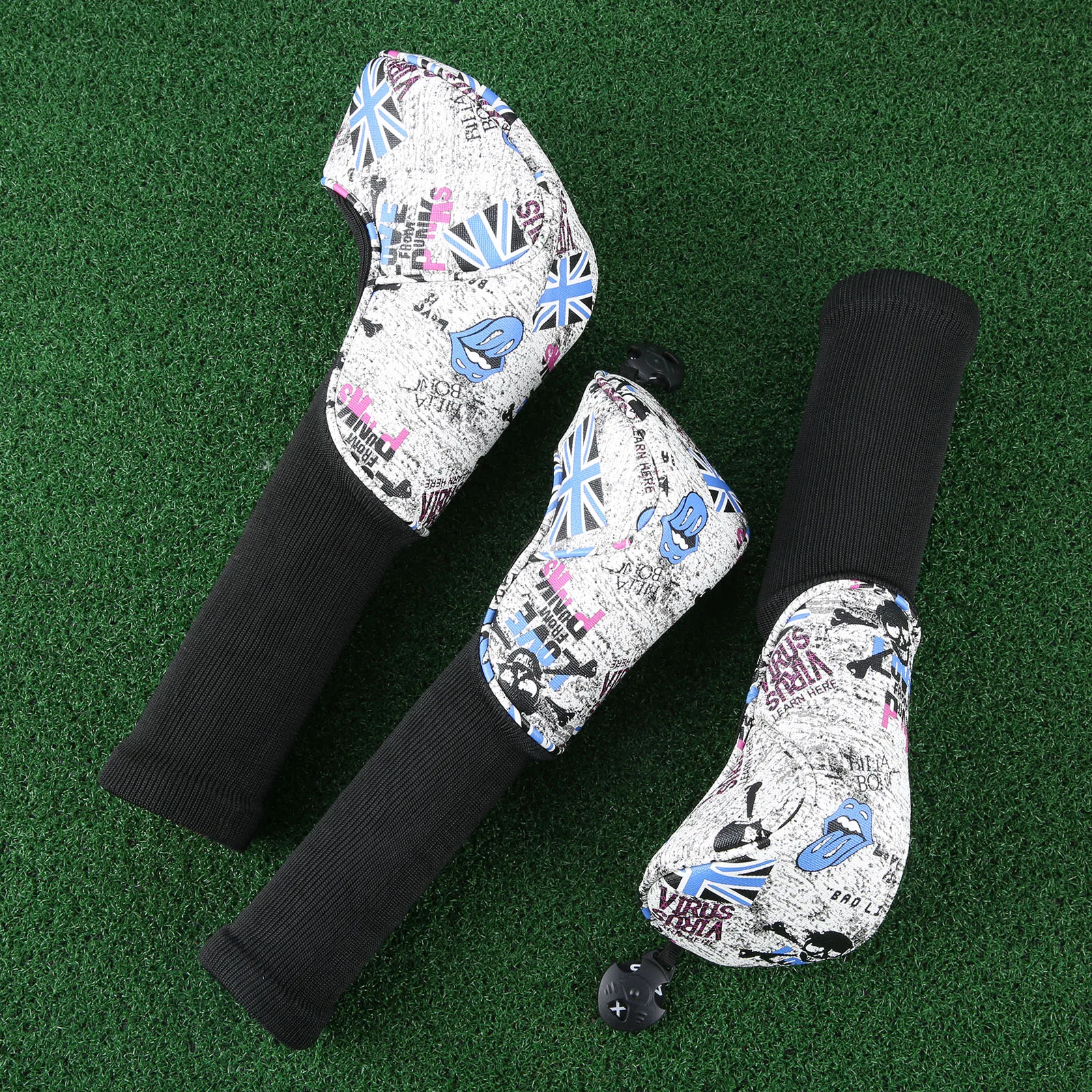 3 шт. Для мужчин женщин в виде британского флага для игры гольф клуб головные