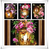 full square round diamond 5d diy diamond painting flower butterfly 3d embroidery light cross stitch 5d home decoration gift