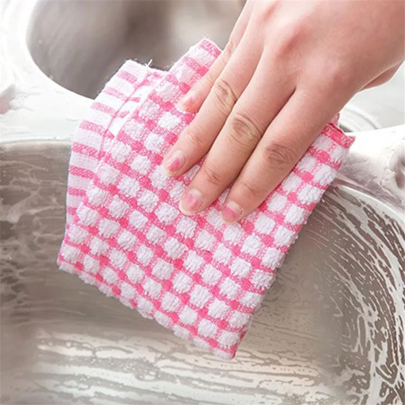Новое клетчатое Хлопковое полотенце для посуды кухонные салфетки без ворса