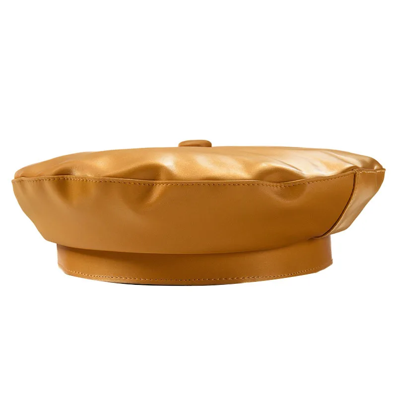 Новинка 2020 женская шапка Fibonacci берет во французском стиле из искусственной кожи