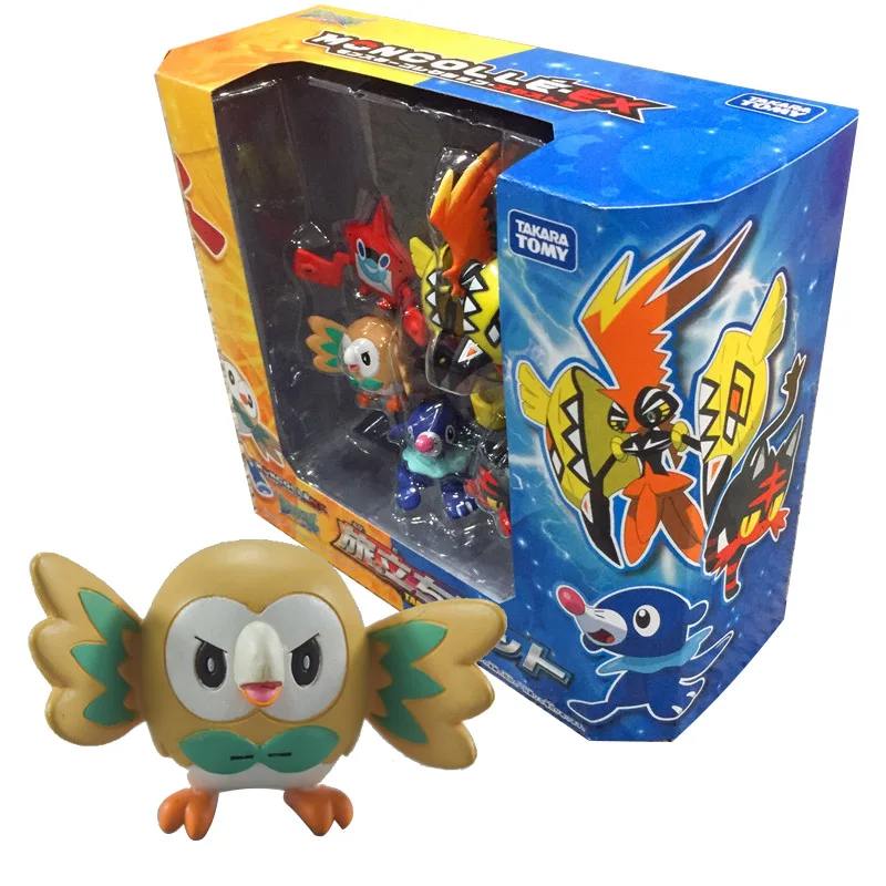 Фигурки покемонов Takara Tomy карманные монстры ролет попплио тапю Коко Пикачу