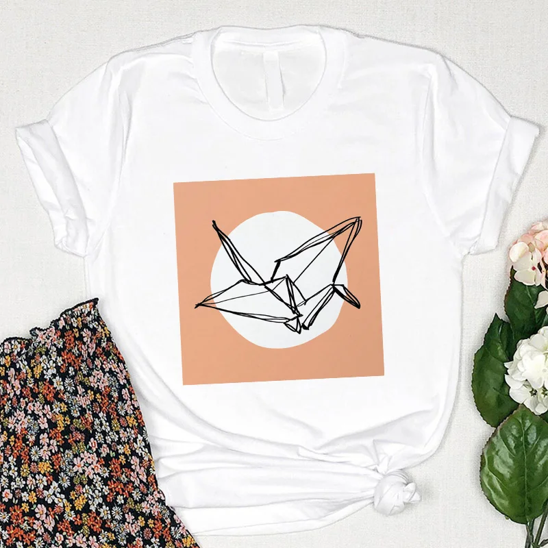 

Женская одежда, повседневная Летняя футболка, женская простая футболка с коротким рукавом и мультяшным принтом, милые женские футболки, бел...