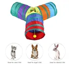 Туннель для кошек, 3 отверстия, складной туннель для кошек, обучающая Интерактивная забавная игрушка для кошек, кроликов, игрушечный туннель для животных