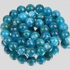 Бусины из голубого апатита, круглые свободные бусины-распорки для изготовления ювелирных изделий, аксессуары для браслетов, ожерелий, минеральные 6810 мм, 15 дюймов