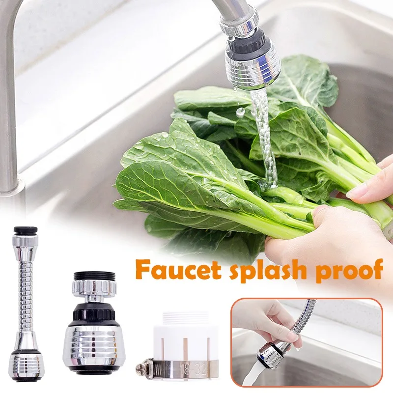 

360 Rotatable Bubbler High Pressure Faucet Extender Kitchen Gadgets 2 Modes Water Saving Bathroom Kitchen Accessories Supplies