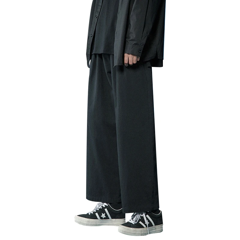 

2021 new black pants men's Korean version of the trend of spring and autumn summer straight loose thin wide-leg casual trousers