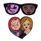Значок с эмалью Evil Soul Dead Dolls Невеста Чаки и Тиффани, для детей, игровая брошь год, для поклонников фильмов