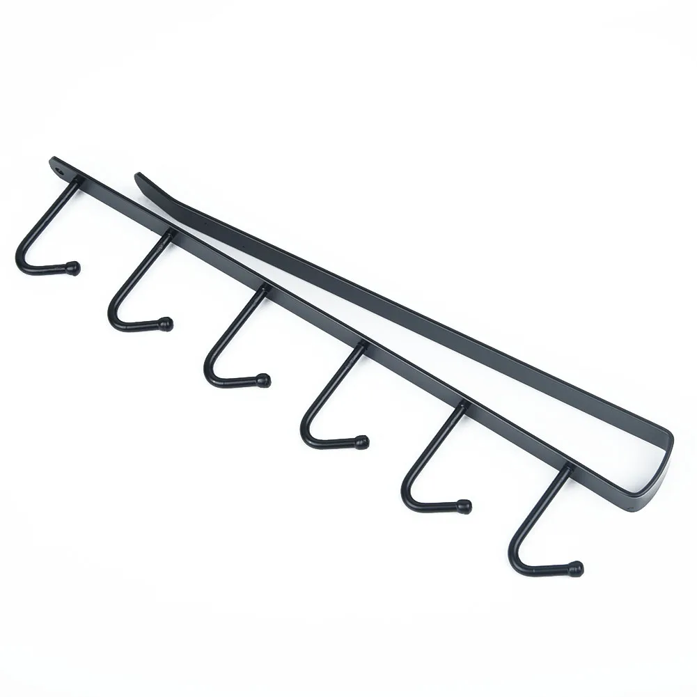 6 крючков под полкой держатель для кофе вешалка гардероб стеллаж хранения