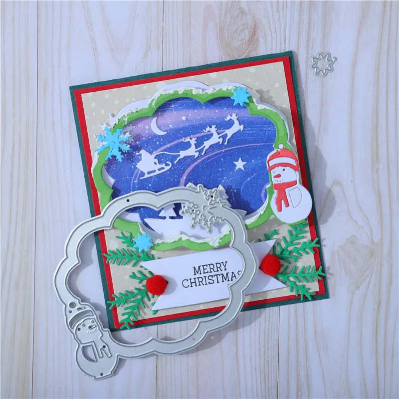 Штампы для вырезания рождественского диалога DiyArts металлические штампы