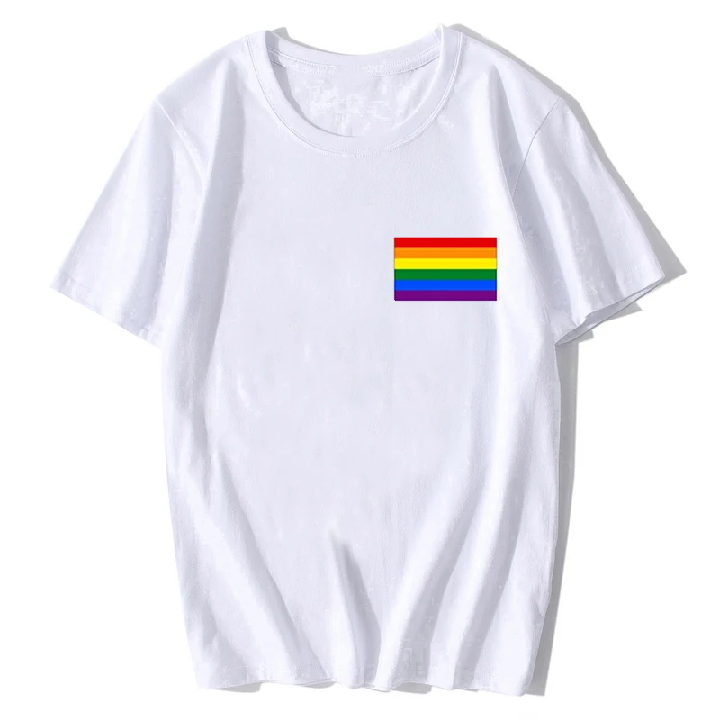 Футболка ЛГБТ с надписью Los Радуга гей Pride женская футболка в стиле Харадзюку