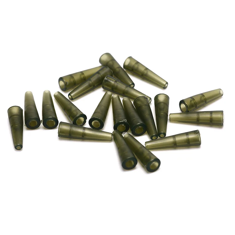 

Мини-рукава для ловли карпа, 20 шт., противоспутывающиеся рукава, соединяются с рыболовным крючком, зеленая резина, быстрая замена крючка для ...