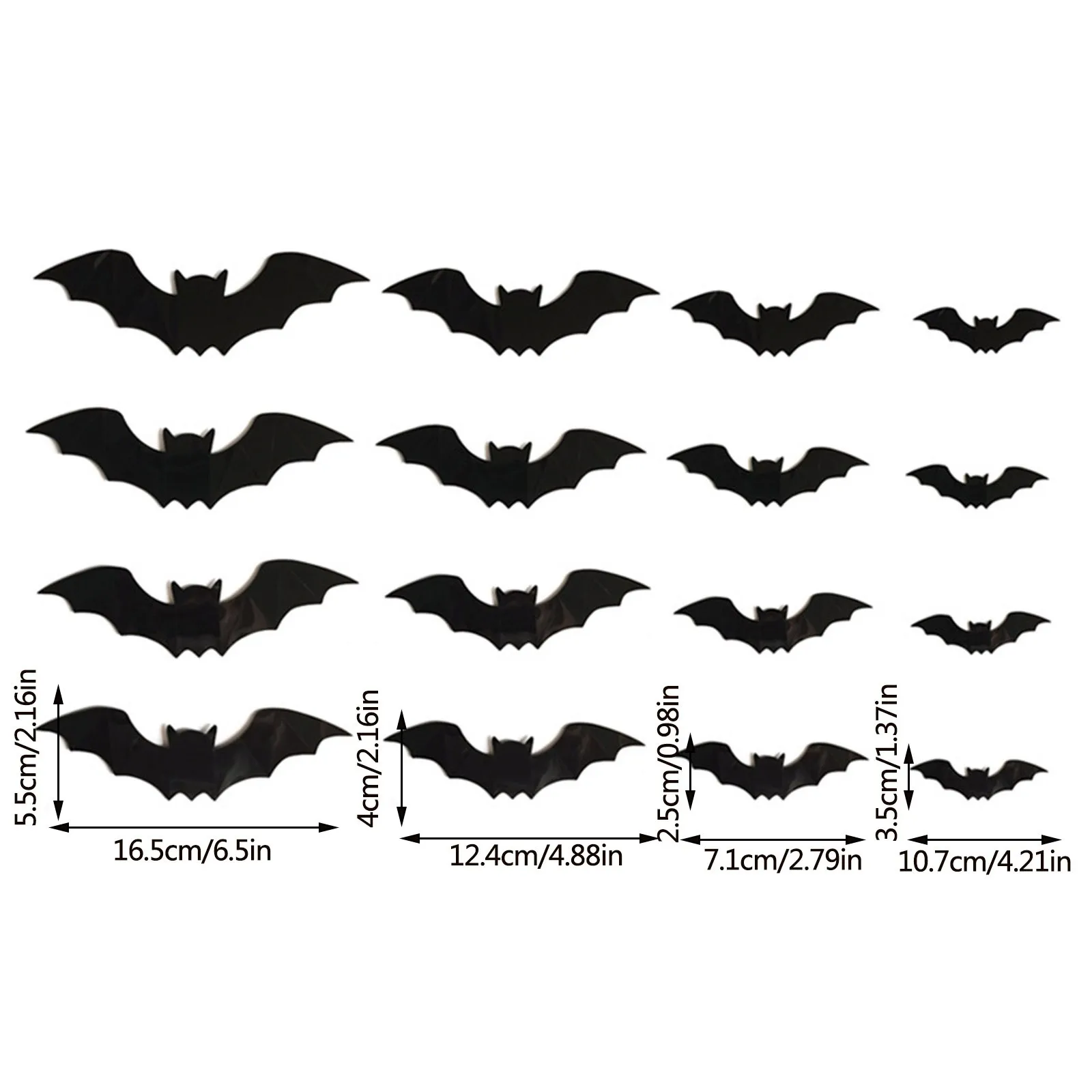 

3d Halloween Bats Stickers Toys Creative Diy Children Bedroom Decoration Removable Wall Stickers Decoration Halloween Toys