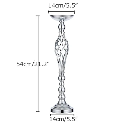 54cm Silver ERMAKOVA металлическая Цветочная композиция стойка для вазы подсвечник кронштейн канделябр главное украшение Свадебная вечеринка ужин отель украшения - Цвет: 54cm Silver